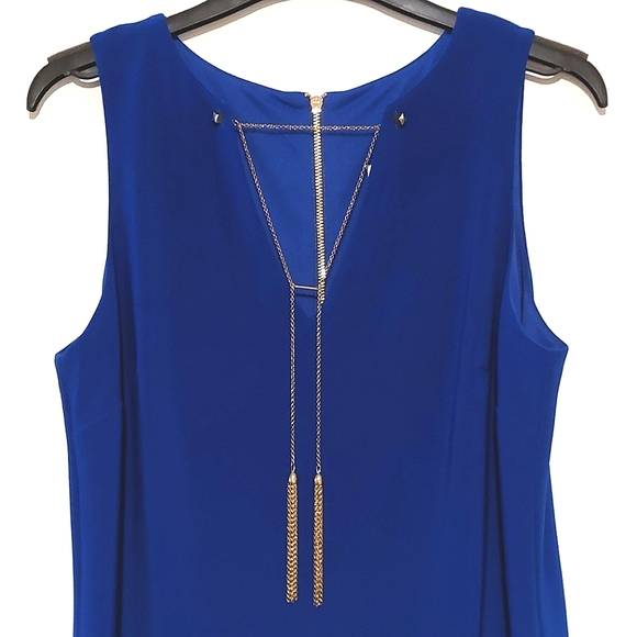 Joseph Ribkoff Women's Royal Blue Lightweight Layered Sheath Dress NWOT Size 8 - Picture 3 of 13